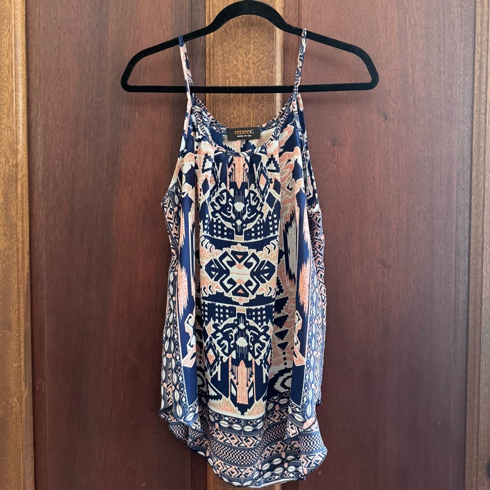Renee C. Womens Shirt Multicolor Sz XL